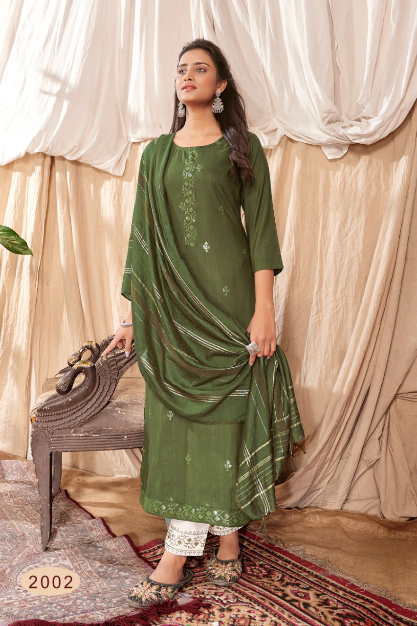 Banwery Taj 2 New Latest Festive Wear Kurti With Pant And Dupatta Readymade Collection 