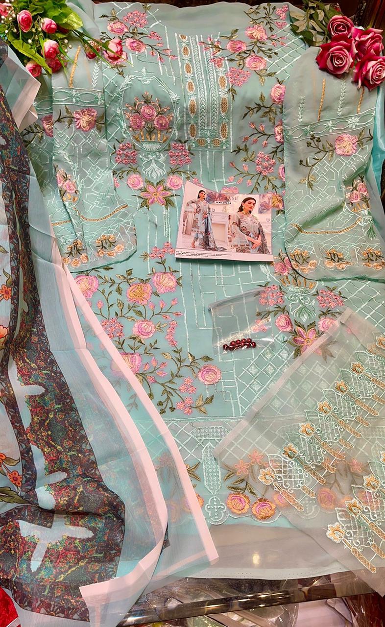 Zarqash Dynamic Fancy Designer Exclusive Premium Festive Wear Georgette Heavy Embroidered With Accessories Pakistani Suits
