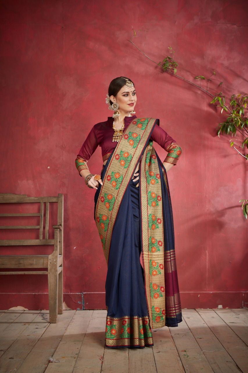 Latest Collection Of Crystal Silk Party Wear Saree 