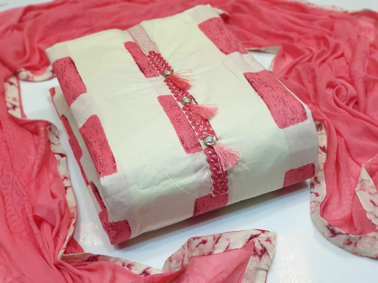 New Pattern Cotton Dress Material Collection