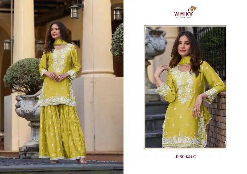 Anamika Vol 2 By Vamika Chinon Readymade Suits Wholesale Price In Surat