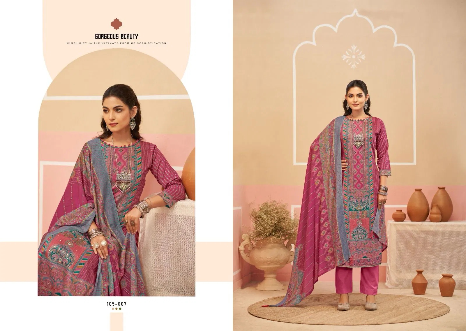 Vantara By Nishant Jam Silk Printed Designer Salwar Kameez Orders In India