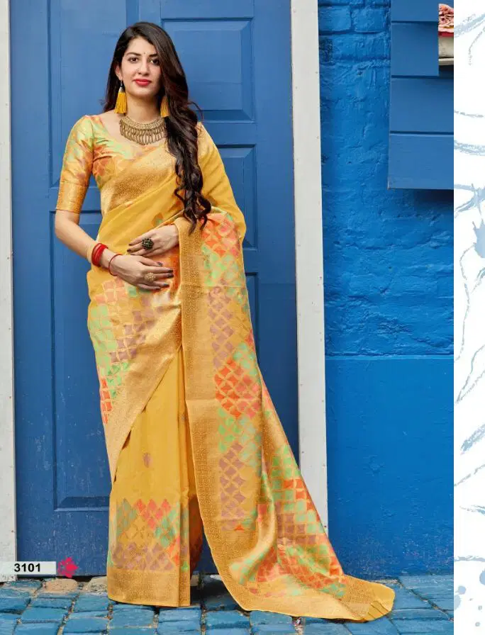 Manjubaa Mahamaya Silk Latest Designer Party Wear Silk Saree Collection 