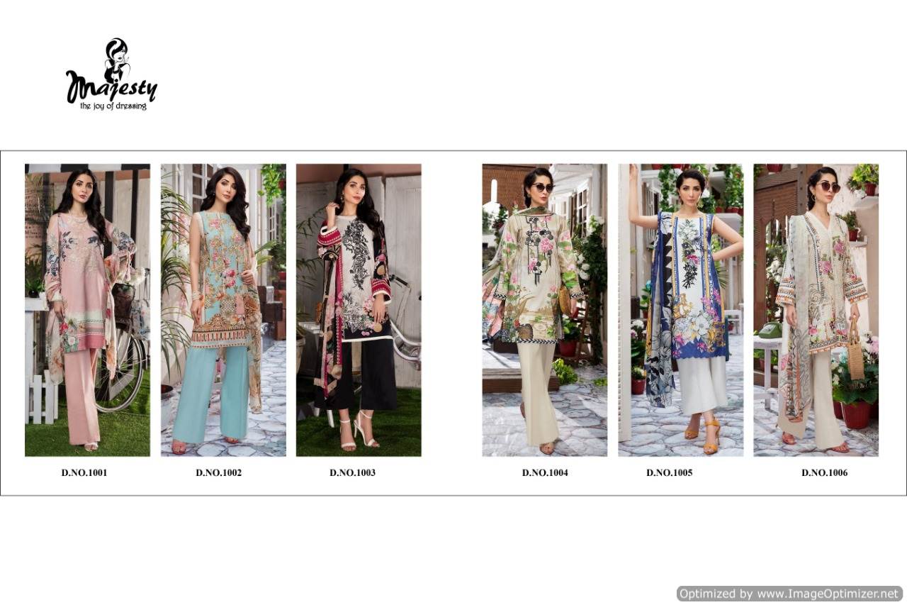 Majesty Firdous Latest Designer Printed Party Wear Lawn Cotton Pakistani Salwar Suit Collection