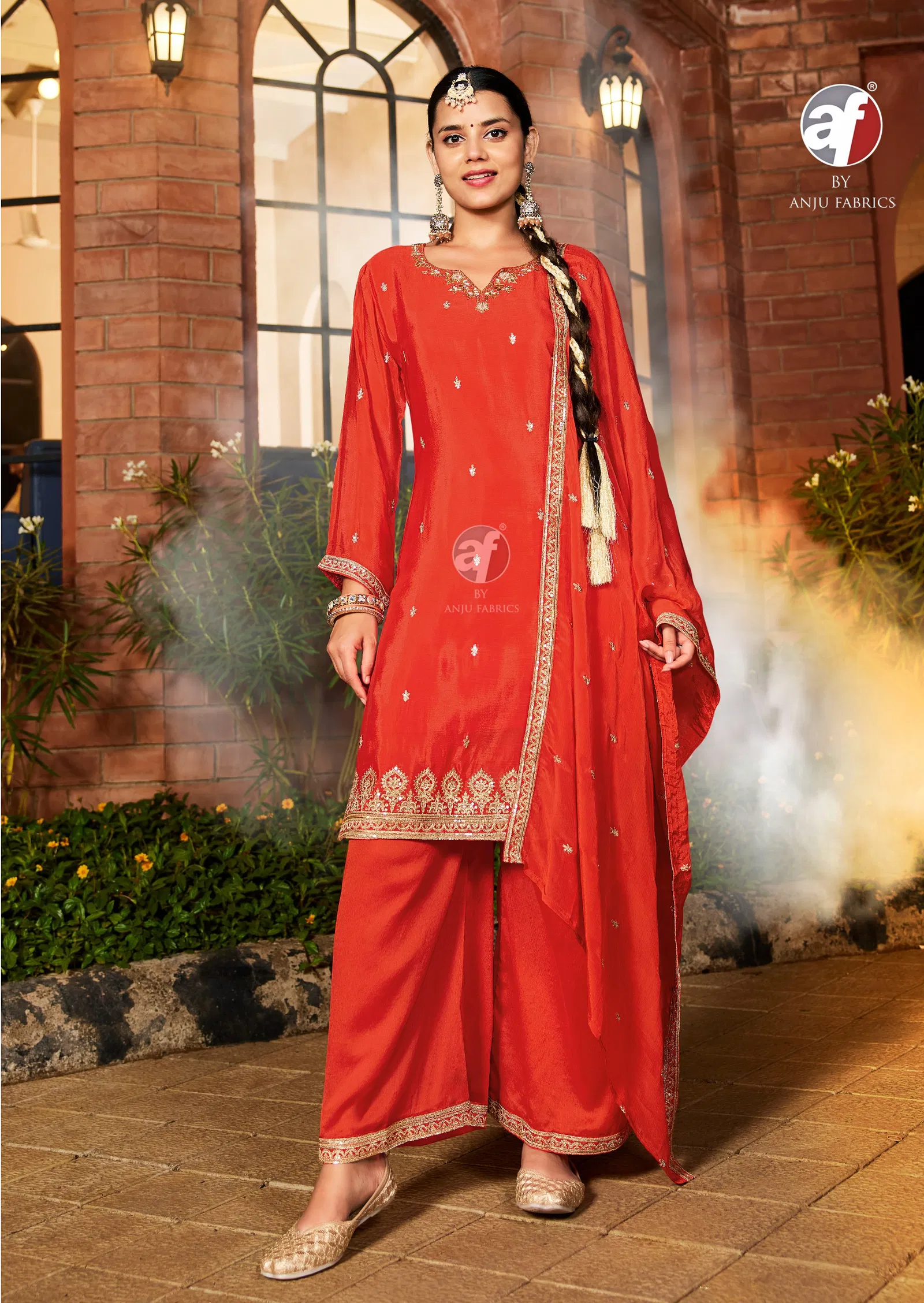 Sahiba Vol 7 By Af Chinon Kurti With Bottom Dupatta Exporters In India