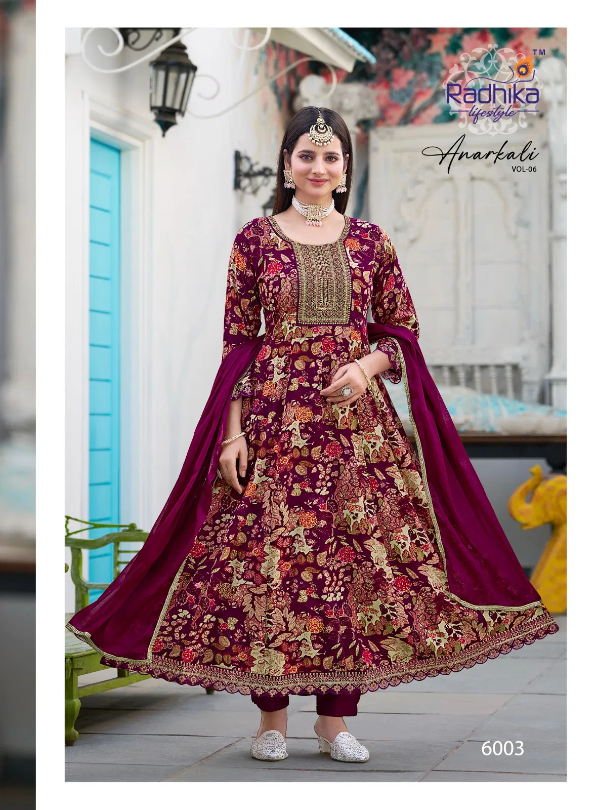 Anarkali Vol 6 By Radhika Rayon Kurti With Bottom Dupatta Online Wholesale