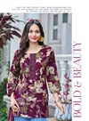 Evara Vol 1 By Radhika Rayon Foil Printed Ladies Short Top Suppliers In India
