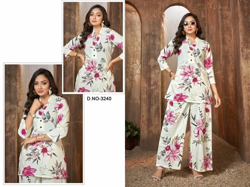 Ladies Flavour 3240 And 3241 Cotton Flex Printed Co Ord Set Wholesale Suppliers In Mumbai