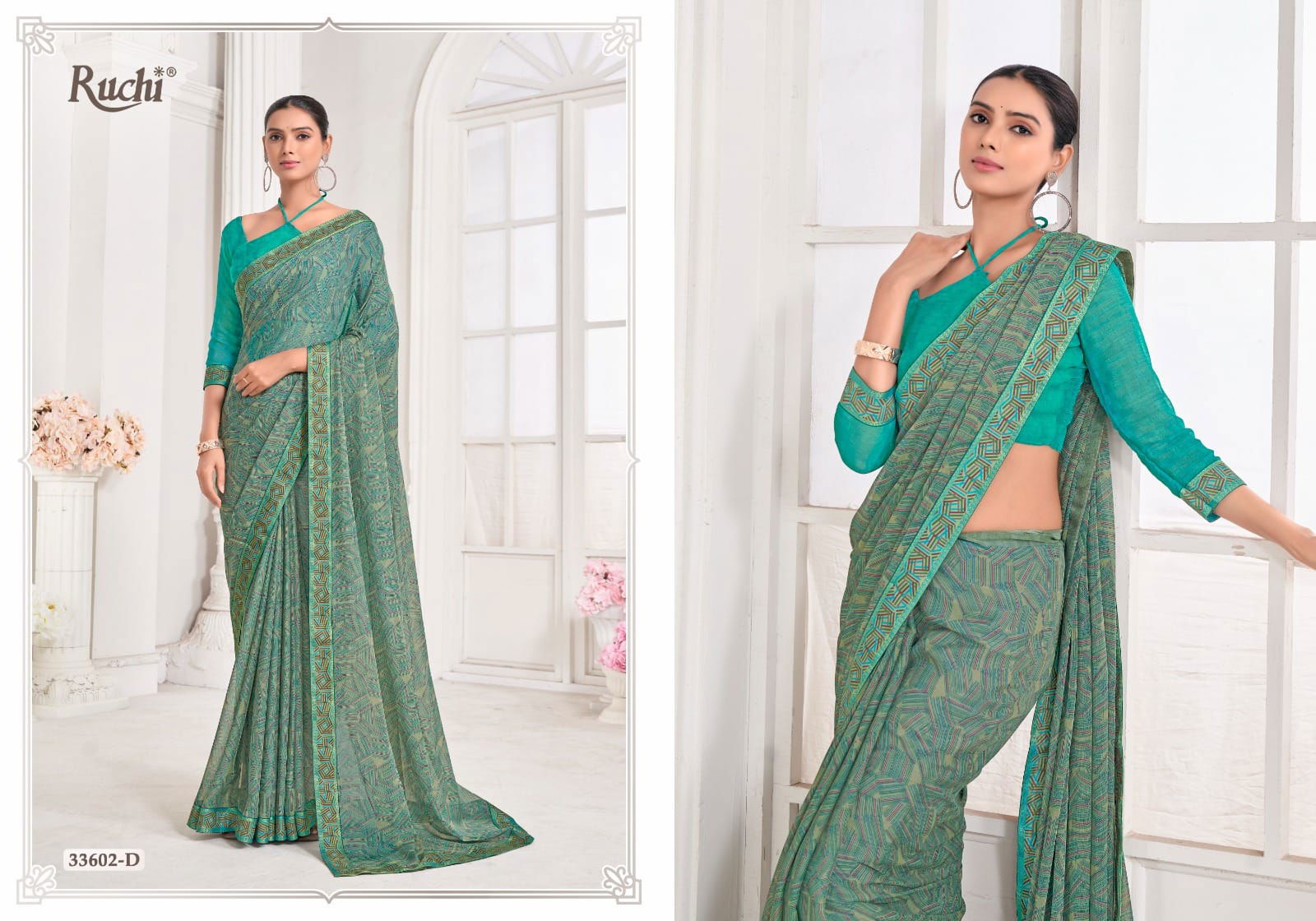 Vanilla Vol 8 By Ruchi Digital Printed Chiffon Sarees Wholesale Clothing Suppliers In India
