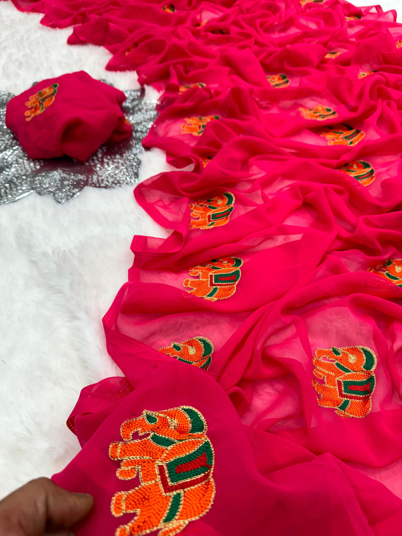 Vivera Navratri Special Elephant Gamthi Saree Wholesalers In Delhi
