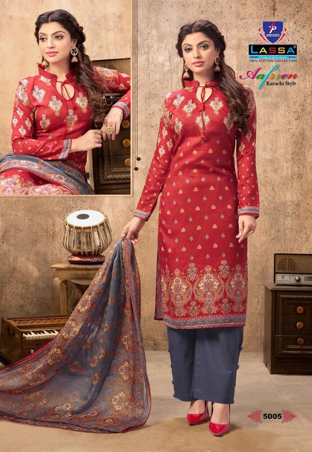 Arihant Lassa Aafreen 5 Casual Wear Karachi Cotton Dress Material