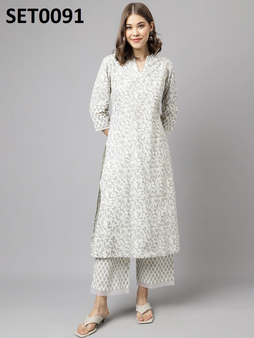 Fiorra SET0000 02 Printed Cotton Kurti With Palazzo Wholesale Market In Mumbai
