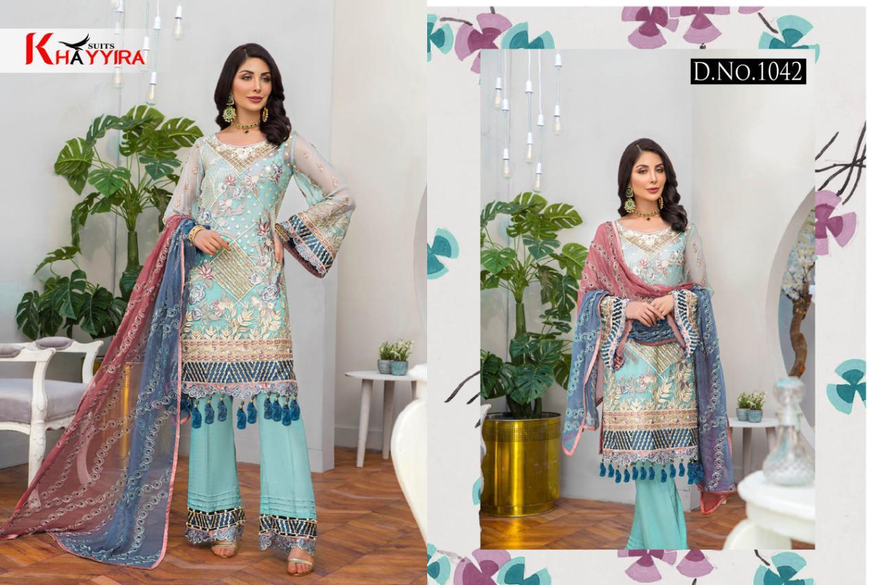 Khaariya Maryams Gold Vol -06 Heavy Embroidered Georgette Pakistani Dress Collection