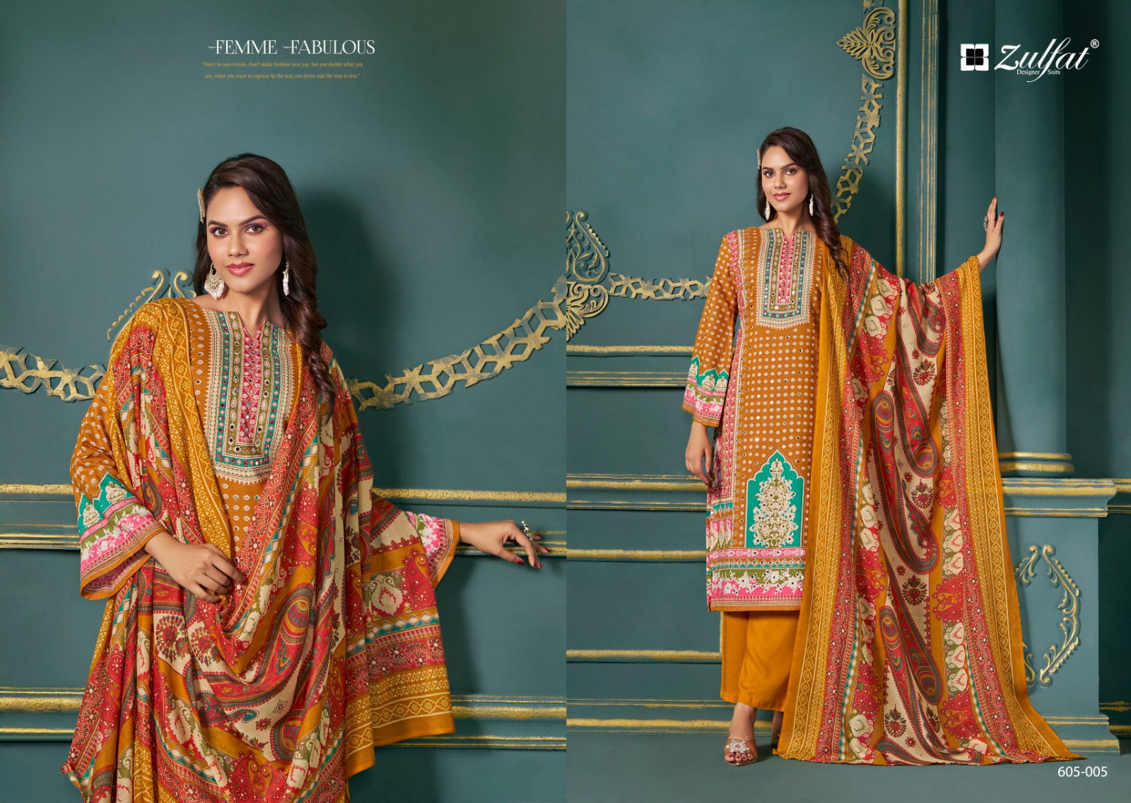 Tisha By Zulfat Fancy Printed Dress Material Suppliers In India