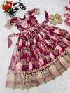OC 152 Heavy Georgette Kids Party Wear Girls Gown