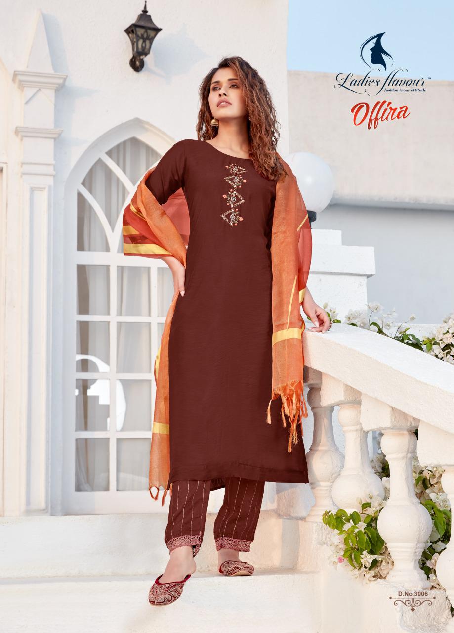 Ladies Flavour Offira Latest Fancy Casual Wear Heavy Nylon Viscose With Embroidery With Hand work Readymade Collection

