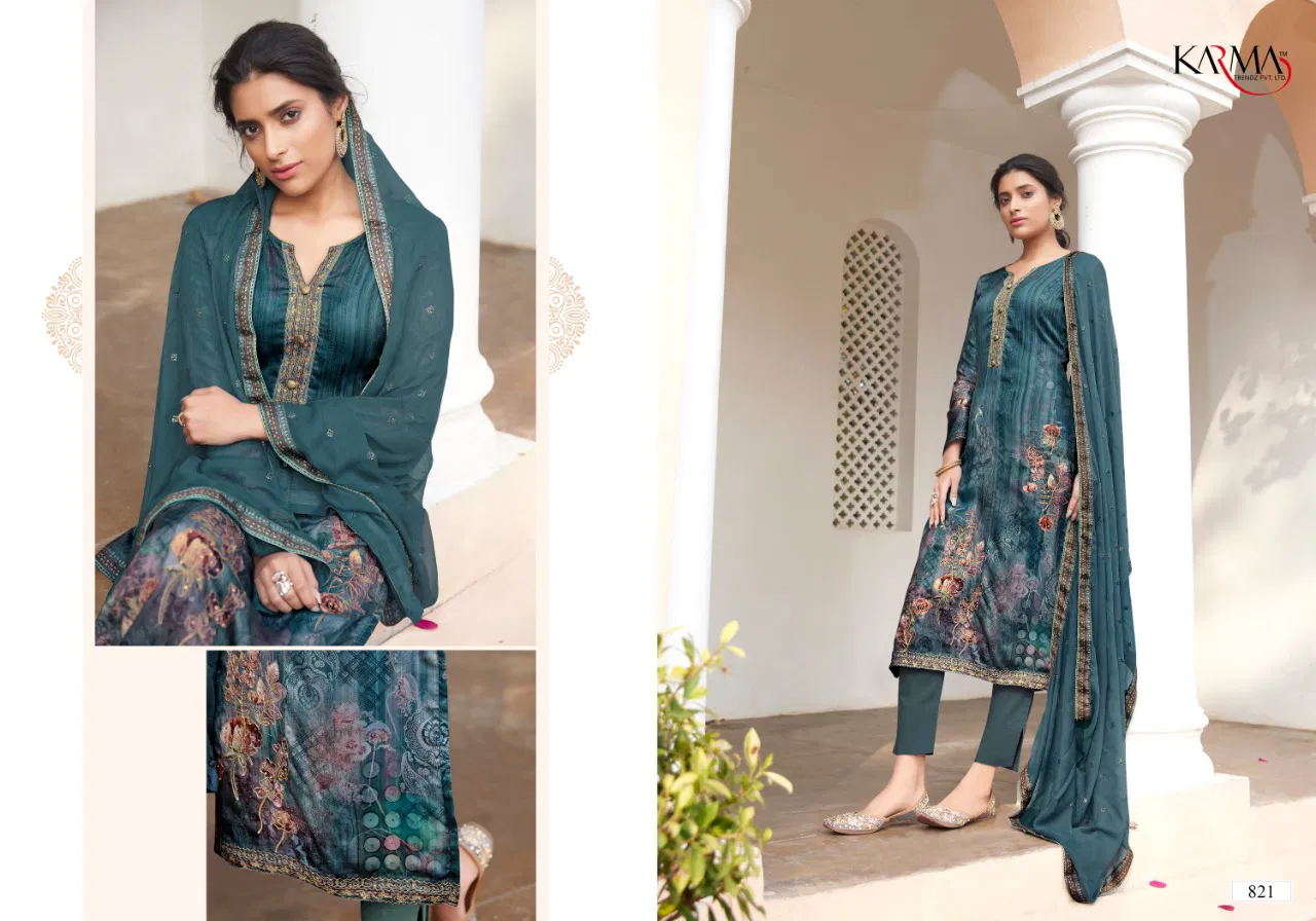 Karma Lamhaa 2 Digital Pure Jam Stain Printed Designer Dress Material Collection
