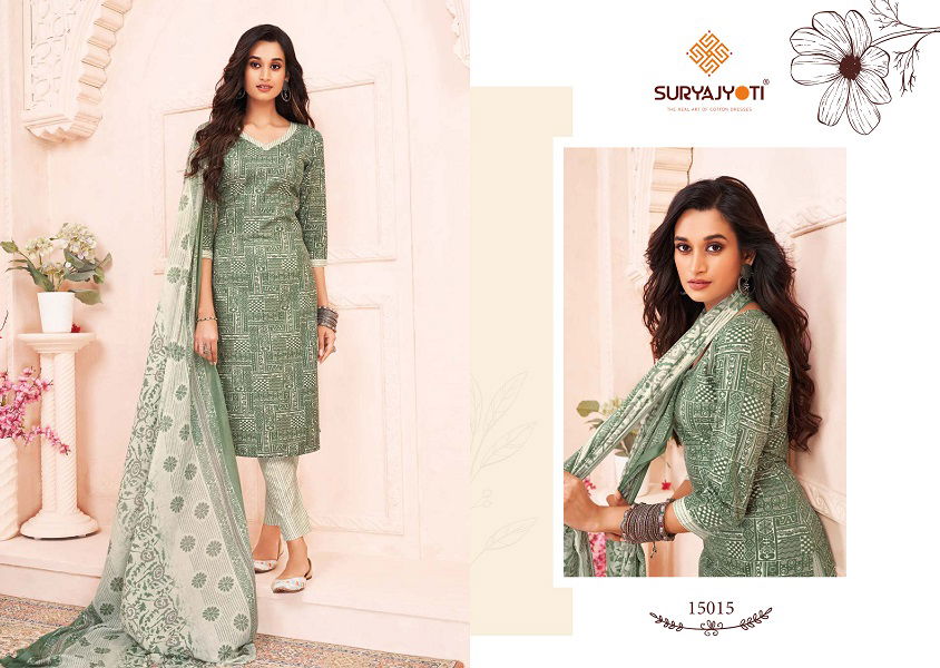 Suryajyoti Zion Cotton Vol 15 Printed Cotton Dress Material
