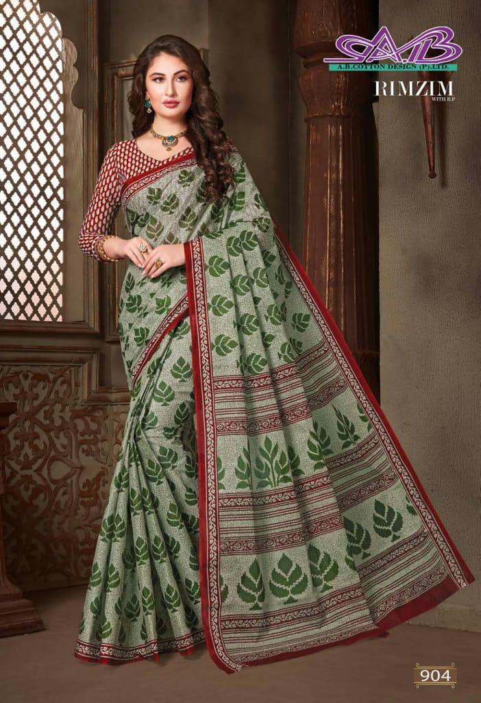 Ab Rim Zim Latest Regular Wear Cotton weaving Designer Printed Sarees Collection