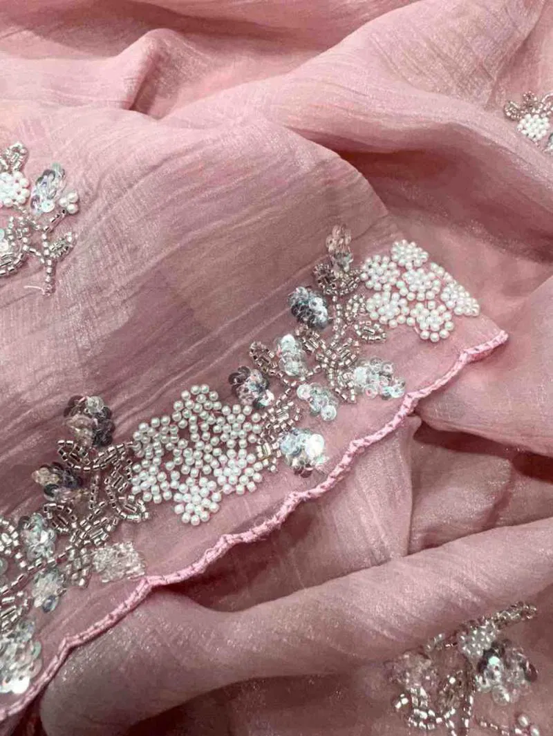 Kc 879 Sequence Embroidered Crush Stylish Saree Wholesale Price In Surat