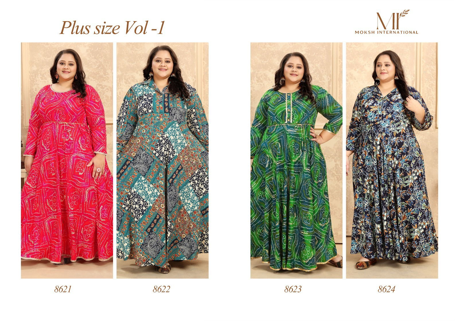 Plus Size Vol1 by Moksh Rayon Kurti With Pocket Catalog 