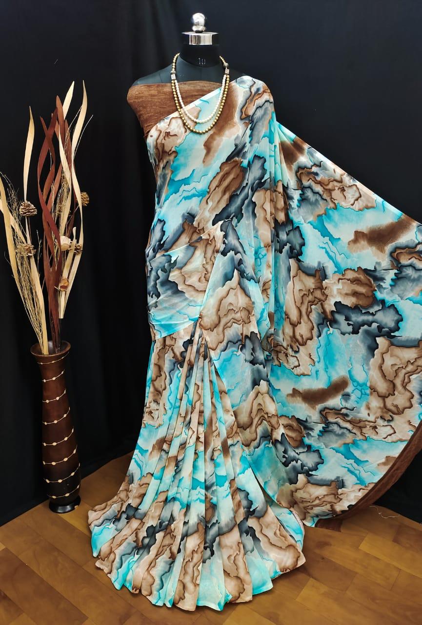 Aatrika 8 Fancy Designer Ethnic Wear Georgette Printed Saree Collection