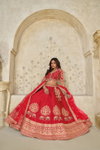 Red colour Silk With Zari Work Lahenga With Blouse And Dupatta Wholesale Suppliers In Mumbai KF 2102