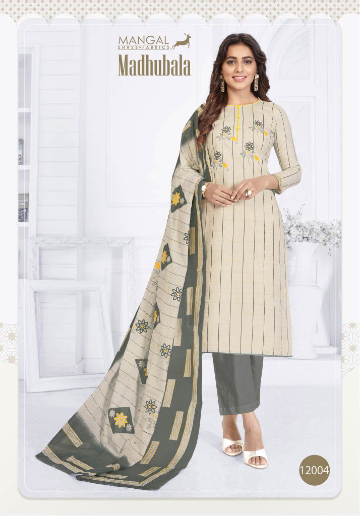 Mangal Shree Madhubala 12 Printed Designer Cotton Daily wear Dress Material Collection
