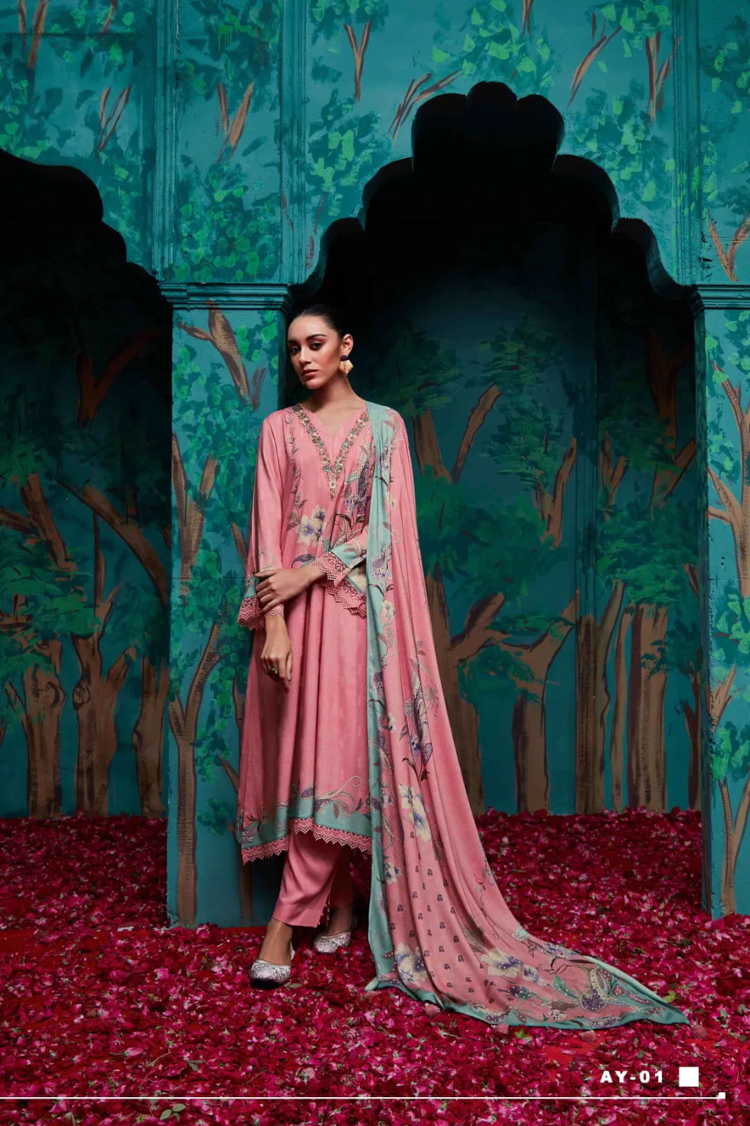 Anya By Varsha Cotton Linen Printed Designer Salwar Suits Wholesale Online