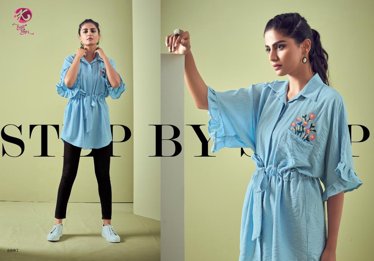 KURTI TIMES ORCHID VOL-2 Latest Fancy Designer Casual Wear Viscose Fancy embroidery work Heavy Kurtis Collection