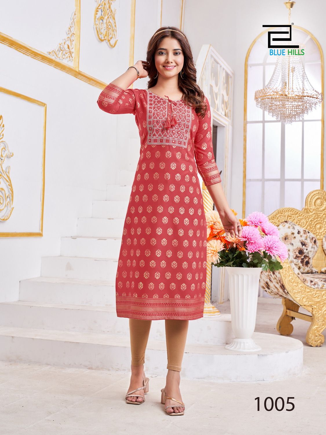 Big Boss By Blue Hills Rayon Foil Printed Kurtis Catalog