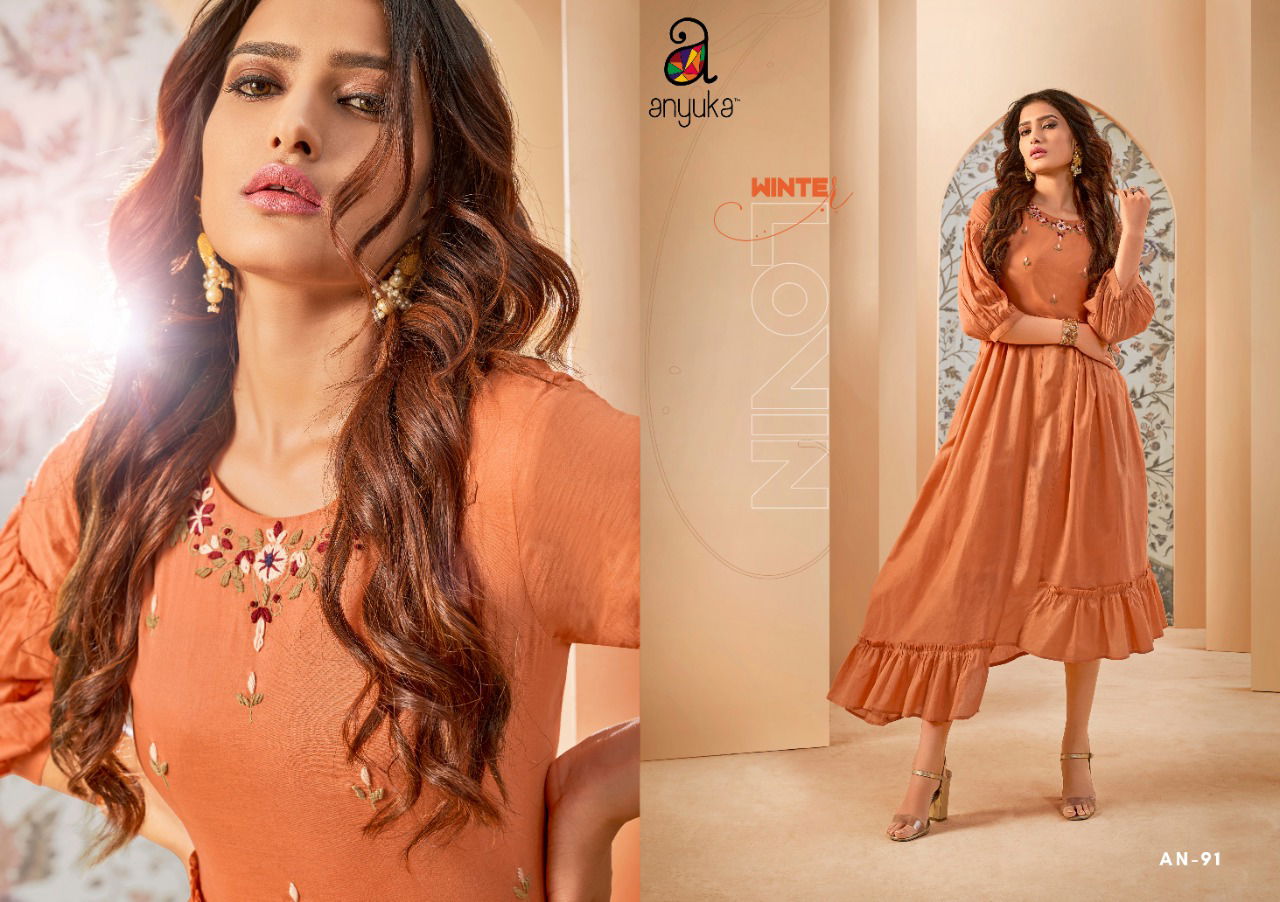 Anyuka Blush Latest Pretty Casual Wear Stylish Kurti Collection 