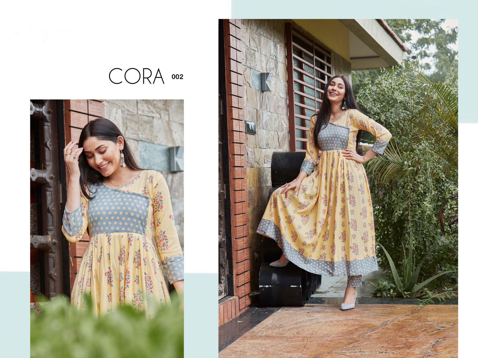 Cora Exclusive Fancy Party Wear Rayon Printed Kurti With Bottom Collection