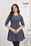 Zara Vol 7 By Laado Cotton Printed Surat Ladies Tunic Top Wholesale Market