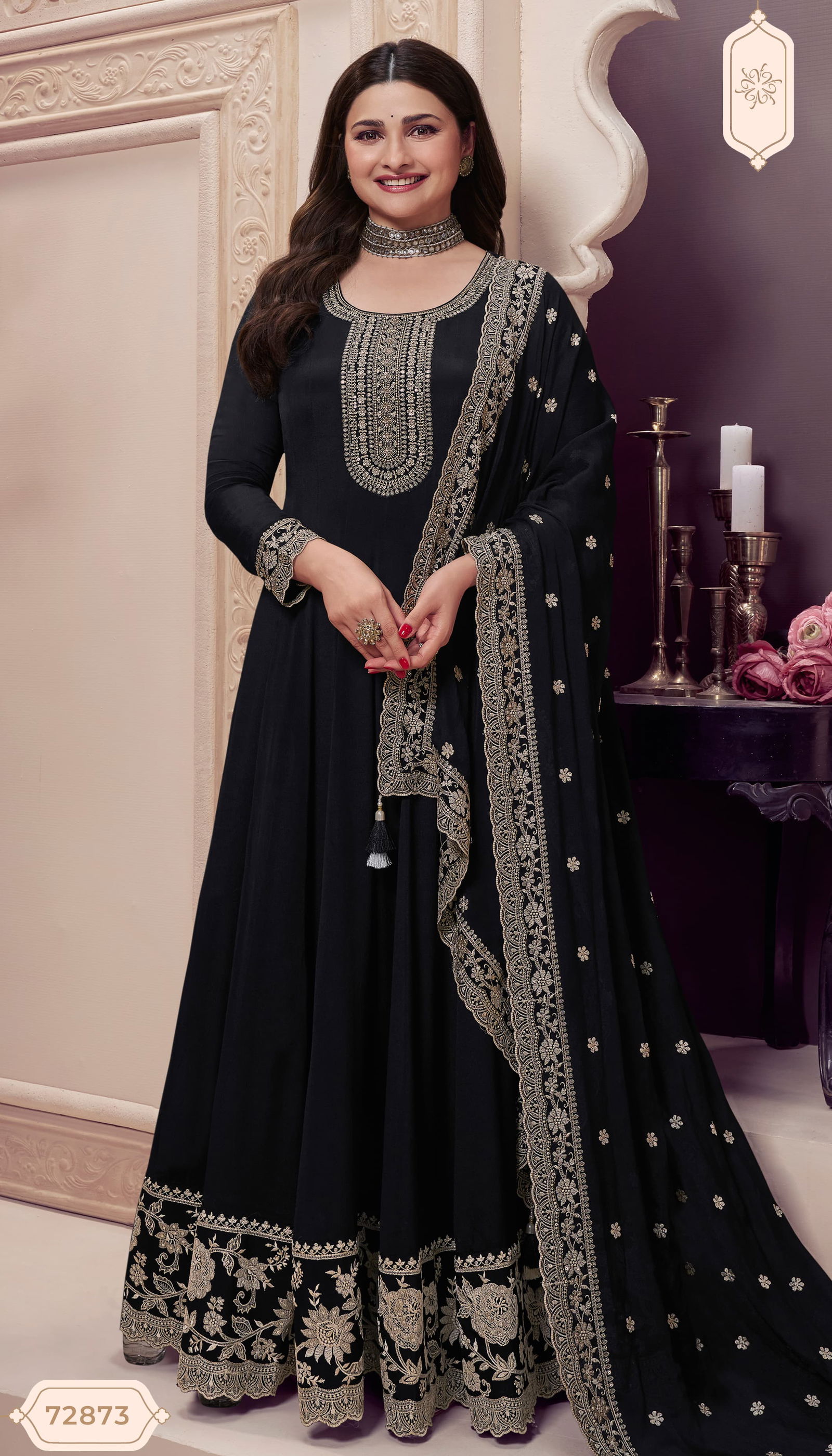 Blaze By Vinay Kuleesh Chinon Designer Salwar Suit Exporters In India