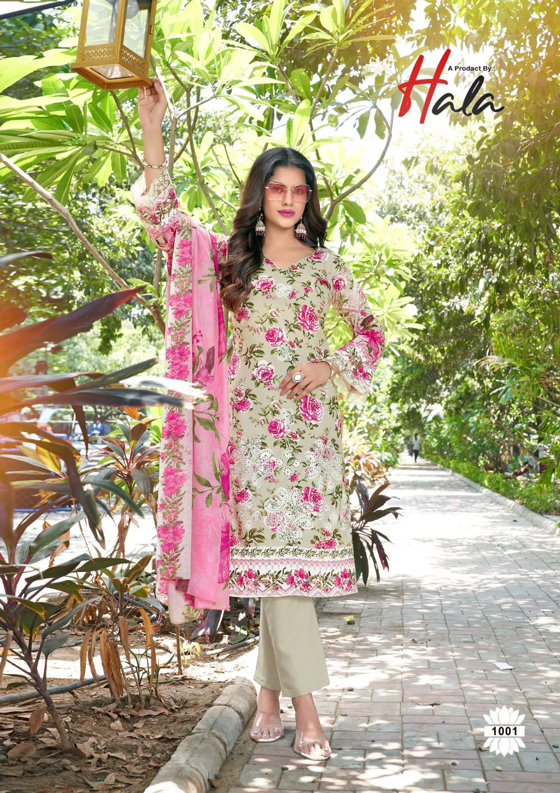 Mira Nur Vol 1 By Hala Cotton Chikankari Digital Printed Dress Material Orders In India