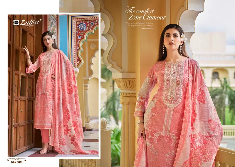 Noor Vol 3 By Zulfat Cotton Printed Designer Dress Material Exporters In India