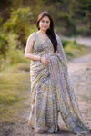 Scmd Anokhi D Digital Printed Linen Cotton Stylish Saree Wholesale In Delhi