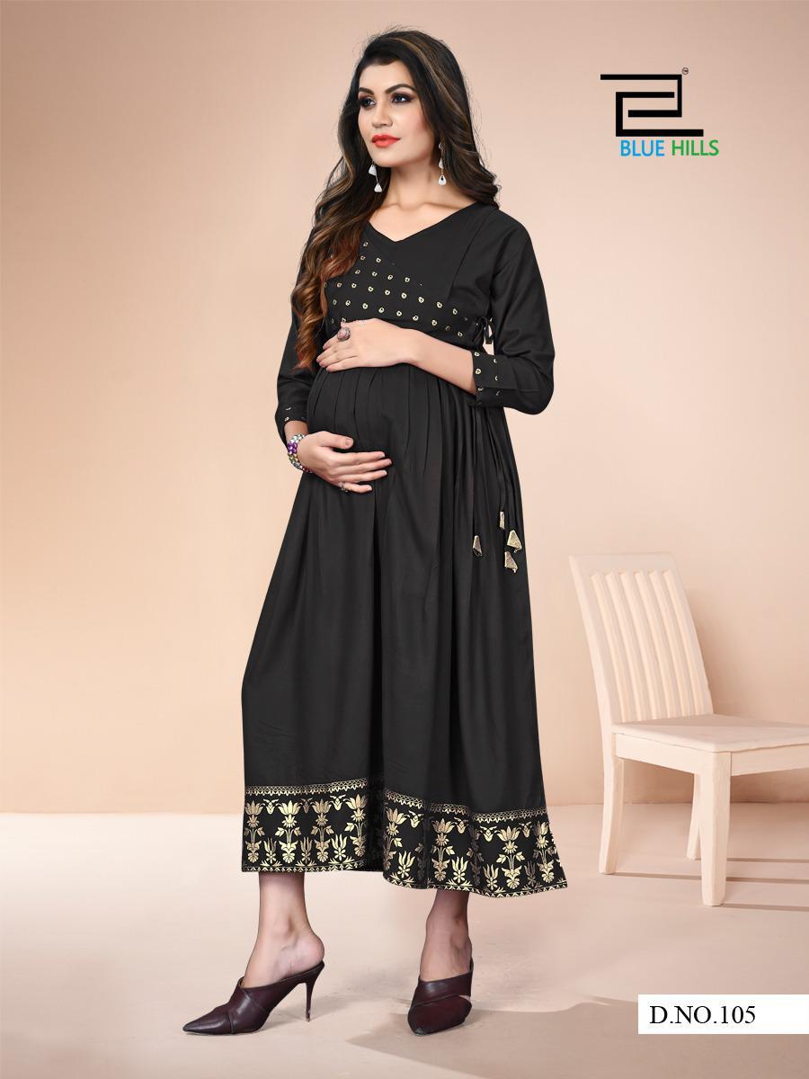 Blue Hills Badhai Ho Designer Ethnic Wear Long Printed Rayon Kurti Collection
