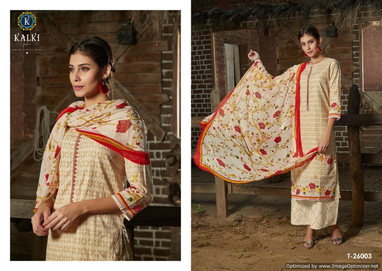 Kalki Ready Made Collection Of Kurti Plazzo Pattern Suit Gota Patti Work With Nazneen Dupatta 