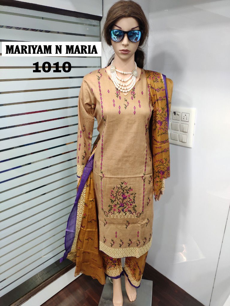 Mariyam N Maria Latest Printed Pure Cotton Ready Made Salwar Suit Collection 