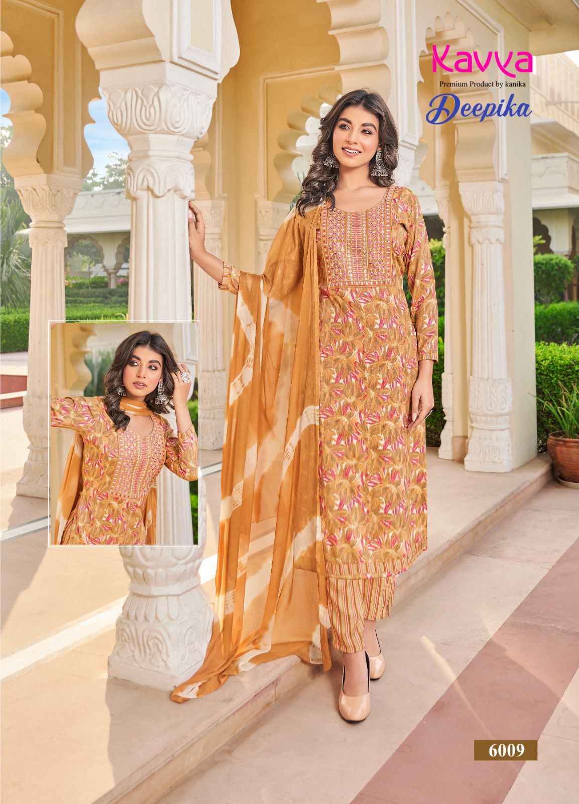 Kavya Deepika Vol 5 straight kurti With Bottom Dupatta Catalog
