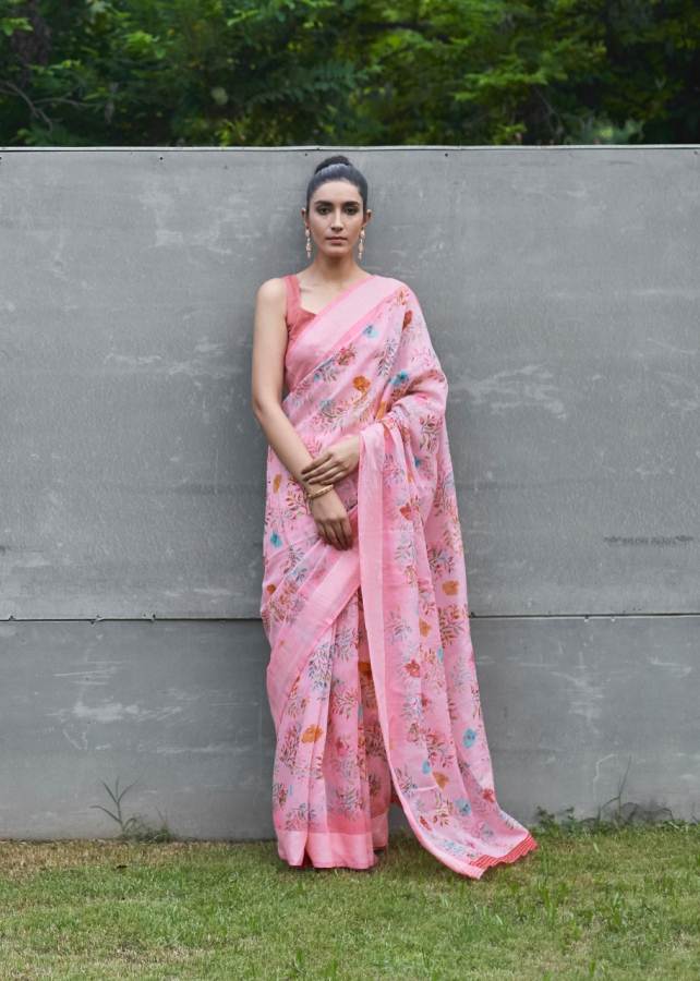 Shangrila Akira Latest Collection Of Casual Wear Linen Cotton Saree 