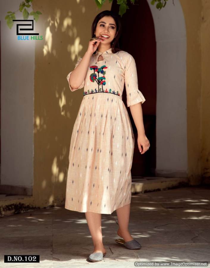 Blue Hills Sugar 1 Ethnic Wear Rayon Designer Long Printed Kurti Collection