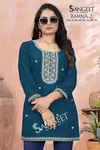 Ramna 2 By Sangeet Rayon Embroidery Wholesale Short Kurti Suppliers In Mumbai
