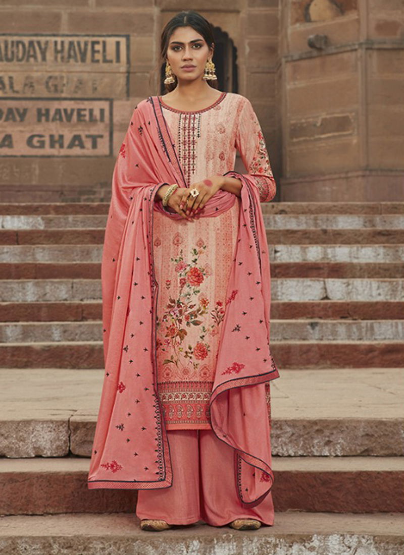 Pure Muslin Digital Printed Palazzo Suits Collection