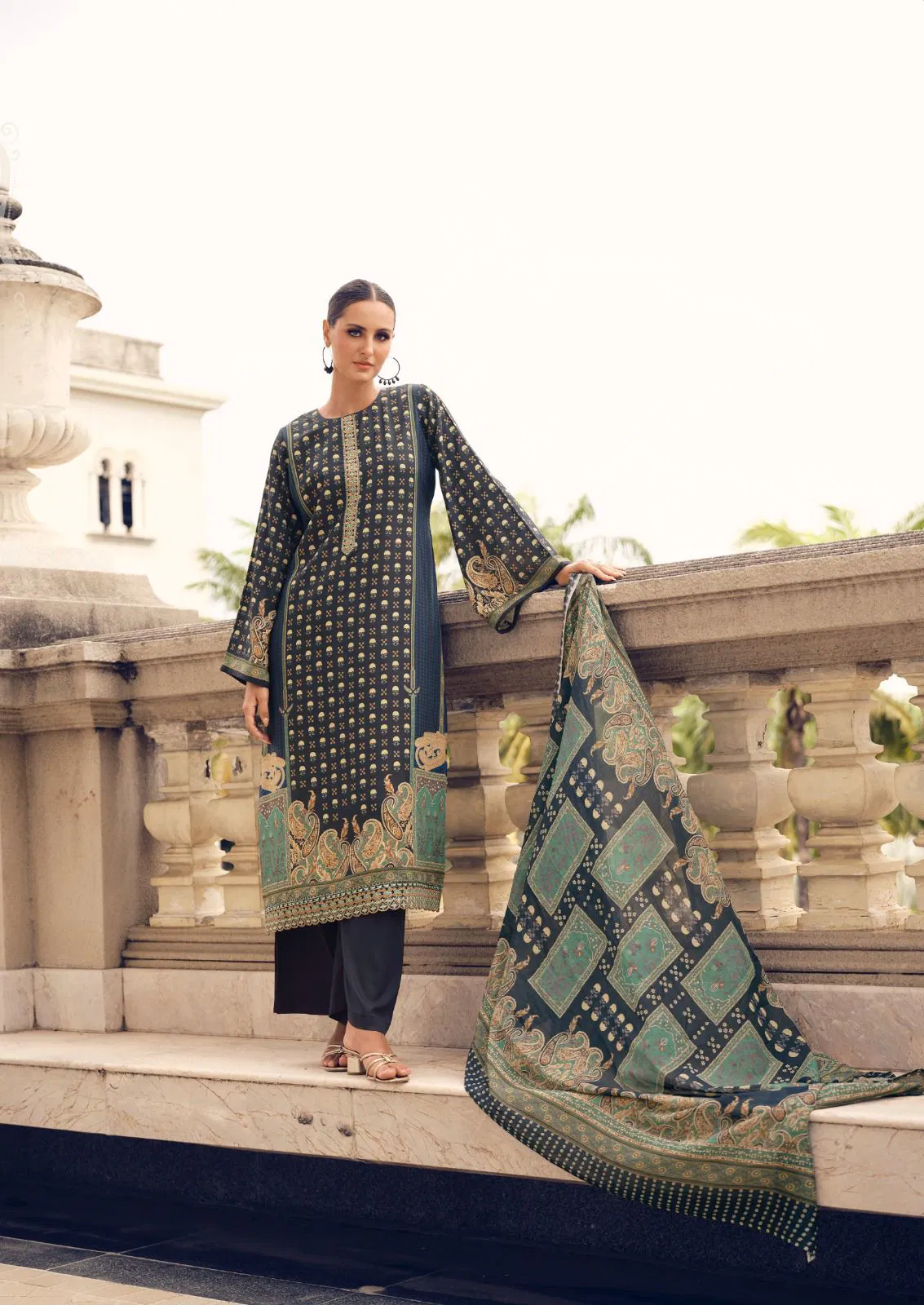 Paisely By The Hermitage Shop Viscose Lawn Dress Material Wholesale Market
