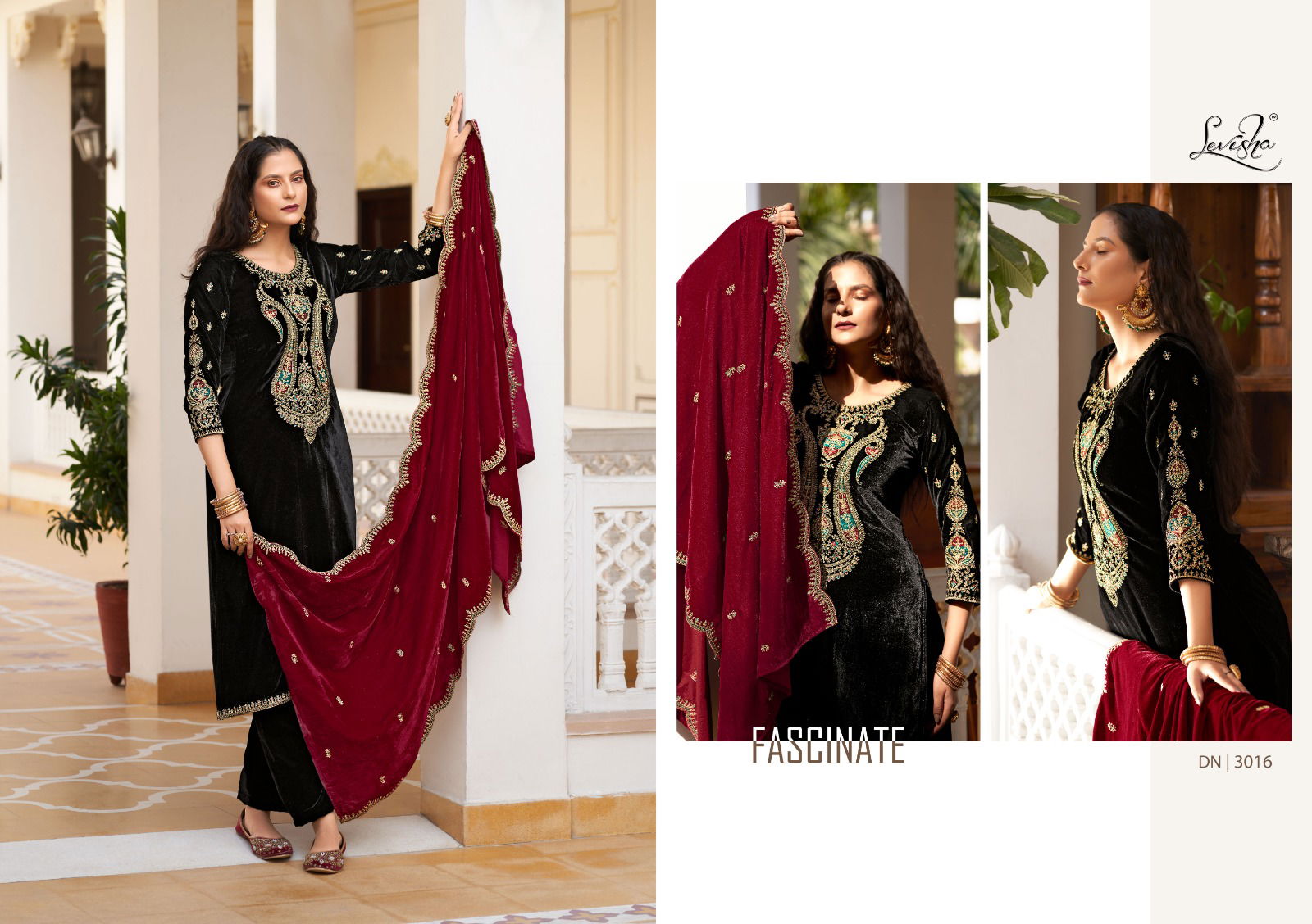 Levisha Shehnaz Heavy Velvet Dress Material Catalog
