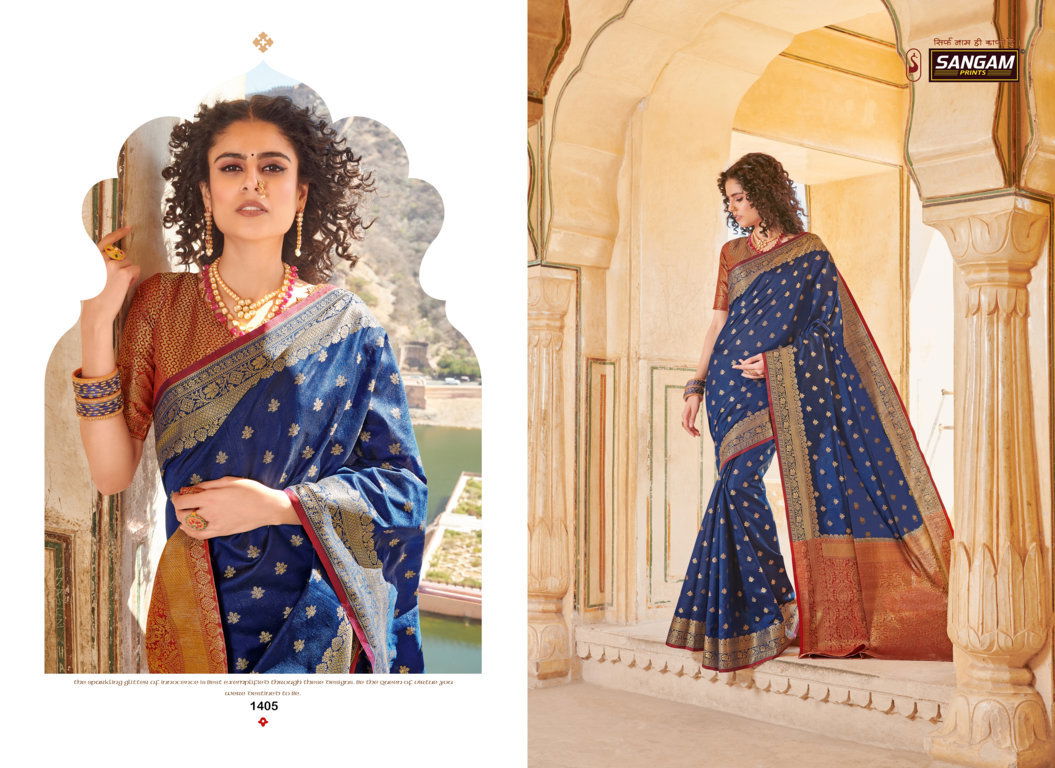 Sangam Morepankh Exclusive Collection Festive Wear Handloom Silk Sarees Collection
