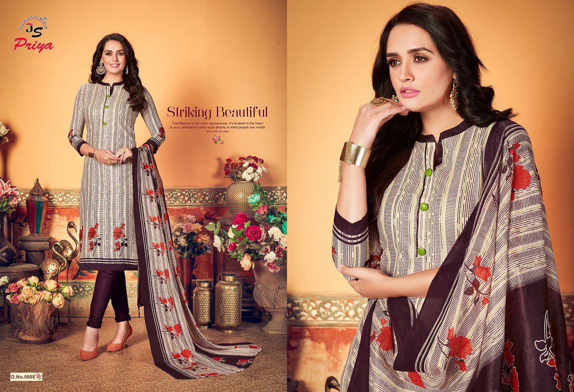 JS Priyalaxmi 5 Latest Collection Of Designer Printed Pure Cotton Dress Material 
